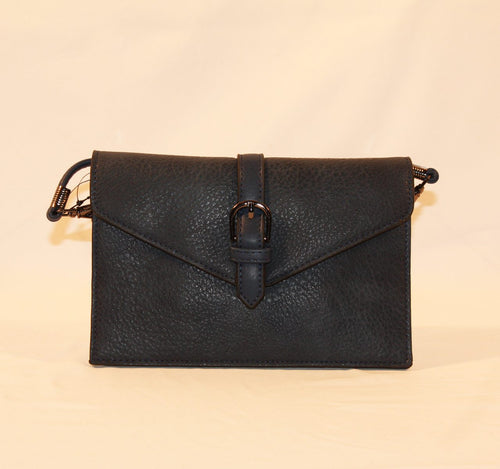 Sondra Roberts Black Nappa Envelope Crossbody