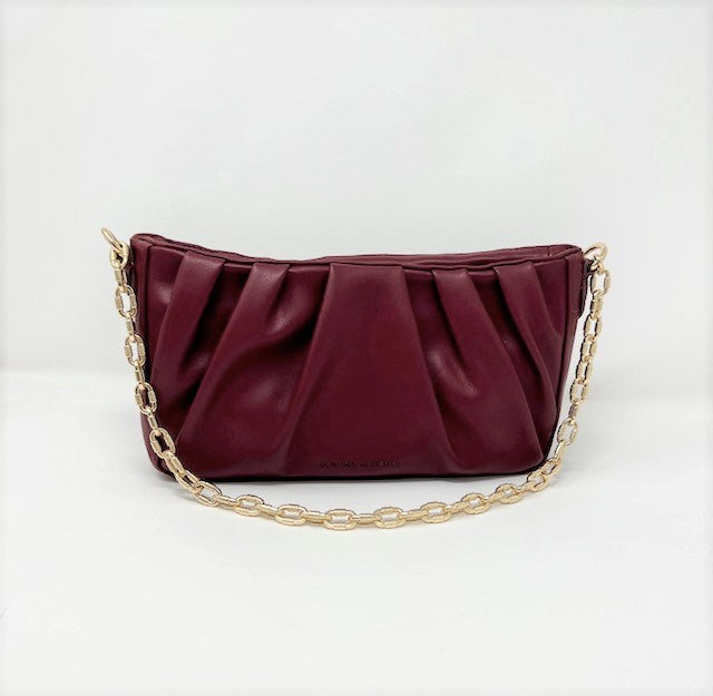 Sondra Roberts Burgundy Baguette Purse