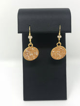 Load image into Gallery viewer, B-JWLD Gold Dangling Crystal Pendent Earrings