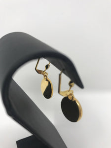 B-JWLD Black Dangling Crystal Pendant Earrings