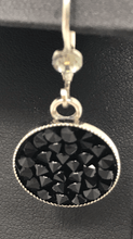 Load image into Gallery viewer, B-JWLD Black Dangling Crystal Pendant Earrings