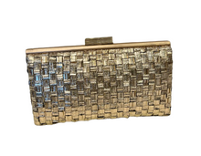 Load image into Gallery viewer, Metallic Woven Clutch (Gold)