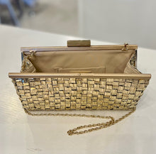 Load image into Gallery viewer, Metallic Woven Clutch (Gold)