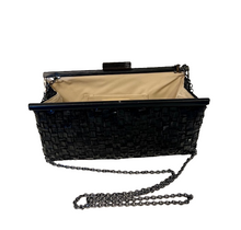 Load image into Gallery viewer, Metallic Woven Clutch (Black)