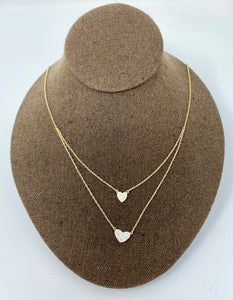 Style by Sophie Double Heart Necklace - Gold Finish Chain