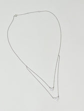 Load image into Gallery viewer, Style by Sophie Double Heart Layered Necklace - Silver Tone