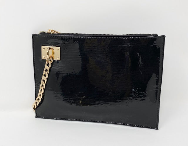 Sondra Roberts Wristlet/Clutch - Black Patent