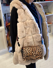 Load image into Gallery viewer, Sondra Roberts Crossbody Purse with Stripe Guitar Strap - Leopard Print