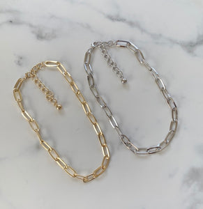 Link Chain Necklace - Gold or Silver Finish