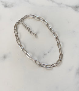 Link Chain Necklace - Silver Finish