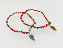 Load image into Gallery viewer, Cord &amp; Links Hamsa Bracelet - Gold Tone