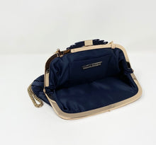 Load image into Gallery viewer, Sondra Roberts Pleated Satin Evening Bag - Navy