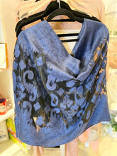Load image into Gallery viewer, Dressy Cut-out Shawl - Navy Blue