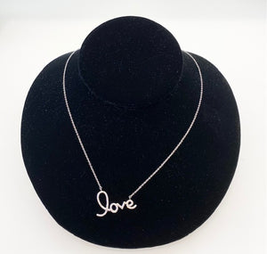 Love Necklace with Pave Set Gemstones