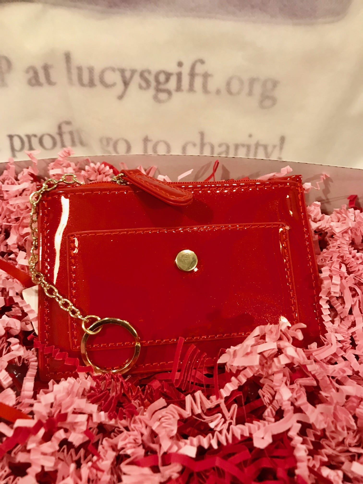 Sondra Roberts Red Nappa Change Purse