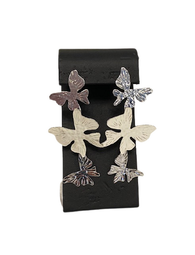 Boho Sol Sterling Silver Butterfly Earrings