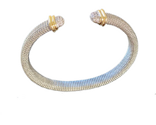 Load image into Gallery viewer, Style by Sophie Cuff with Pave Crystal Ends - Gold or Silver Tone
