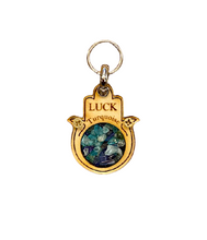 Load image into Gallery viewer, Hamsa Blessings - Gem Stone Mini Key Ring