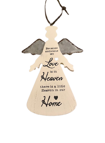 Wooden Angel Ornament (Love.Heaven.Home)