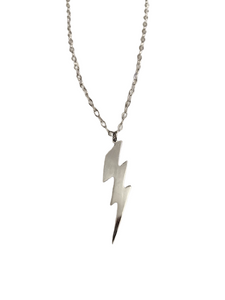 Boho Sol Sterling Silver Lightning Bolt Necklace