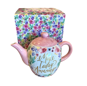 "Make Today Amazing" Ceramic Teapot