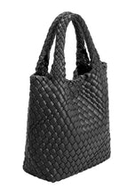 Load image into Gallery viewer, &quot;Eloise&quot; Woven Tote (Black)