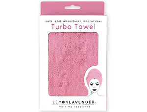 Lemon Lavender™ Turbo Towel -  Think Pink