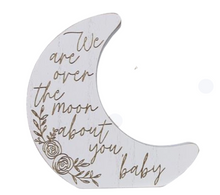 Load image into Gallery viewer, Wooden &quot;Over the Moon&quot; Tabletop Baby Gift