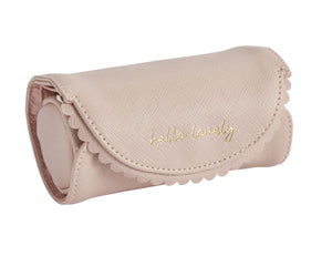 "Hello Lovely" Jewelry Roll - Blush