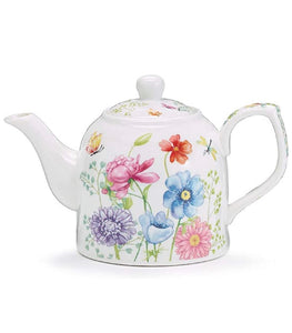 Mixed Blooms Ceramic Teapot